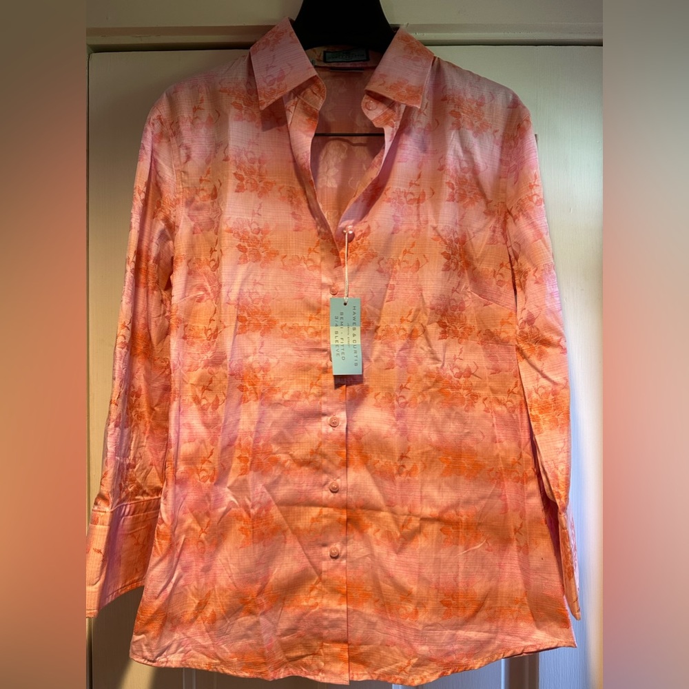 Hawes and Curtis Dressy Jacquard Blouse
